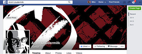 FAcebook page screen capture of showing Arvin Loudermilk branded graphics