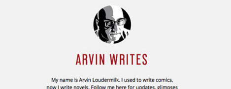 Arvin Loudermilk portrait incorporated into a Tumblr blog header.